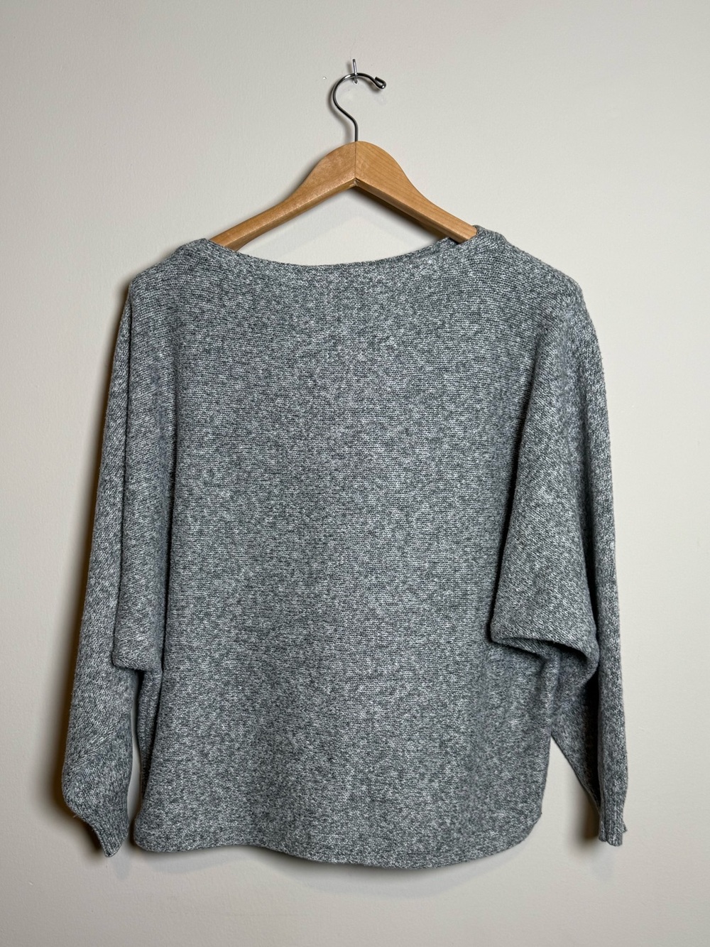 Lauren Ralph Lauren | Marled Knit Dolman Sleeve Sweater | Gray | Size XXL - Picture 2 of 10